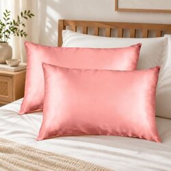 Luxurious Blush Silk Pillowcase Set 51x76cm