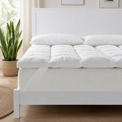 Comfortable Duck Feather Down Mattress Topper - Queen Size