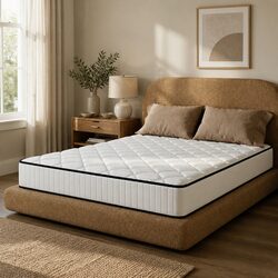 King Single Mattress Bonnell Spring 5-Zone Pressure Relief Support Foam Pillow