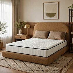Double Mattress Bonnell Spring 5-Zone Pressure Relief Medium Firm Foam Quilted
