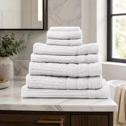8-Piece Egyptian Cotton Towel Set - Soft and Stylish