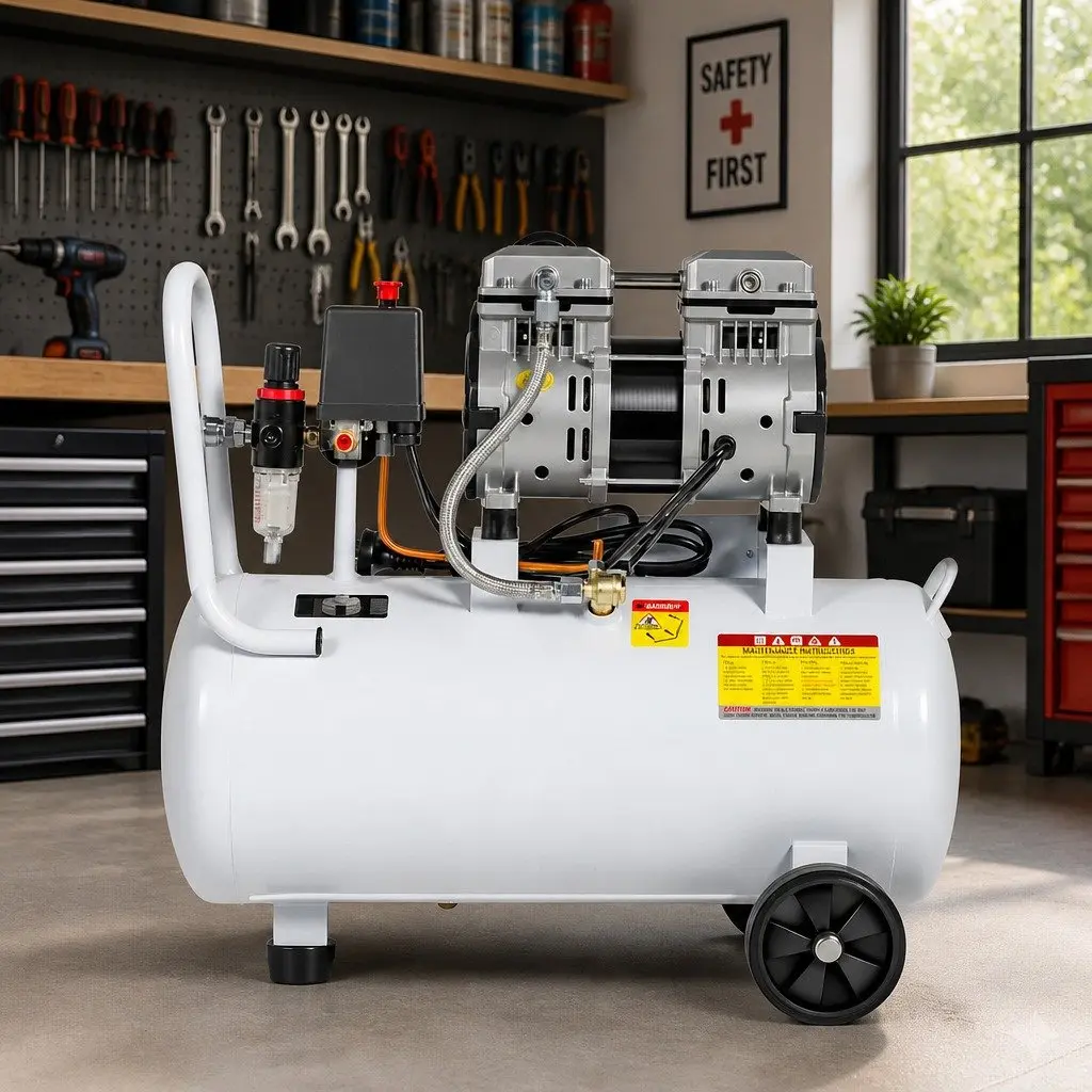 30L Air Compressor Portable Quiet Oil-Free 40L/Min 0.75HP