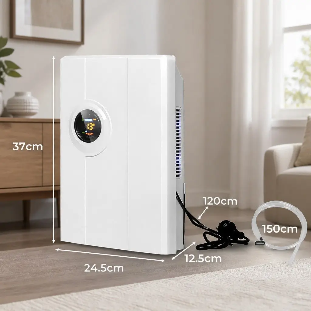Portable Dehumidifier 2L 2 in 1 Air Purifier with LED Display and Remote Control