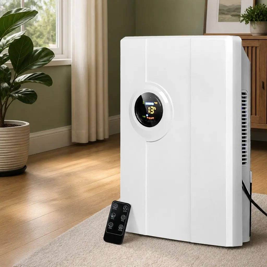 Portable Dehumidifier 2L 2 in 1 Air Purifier with LED Display and Remote Control