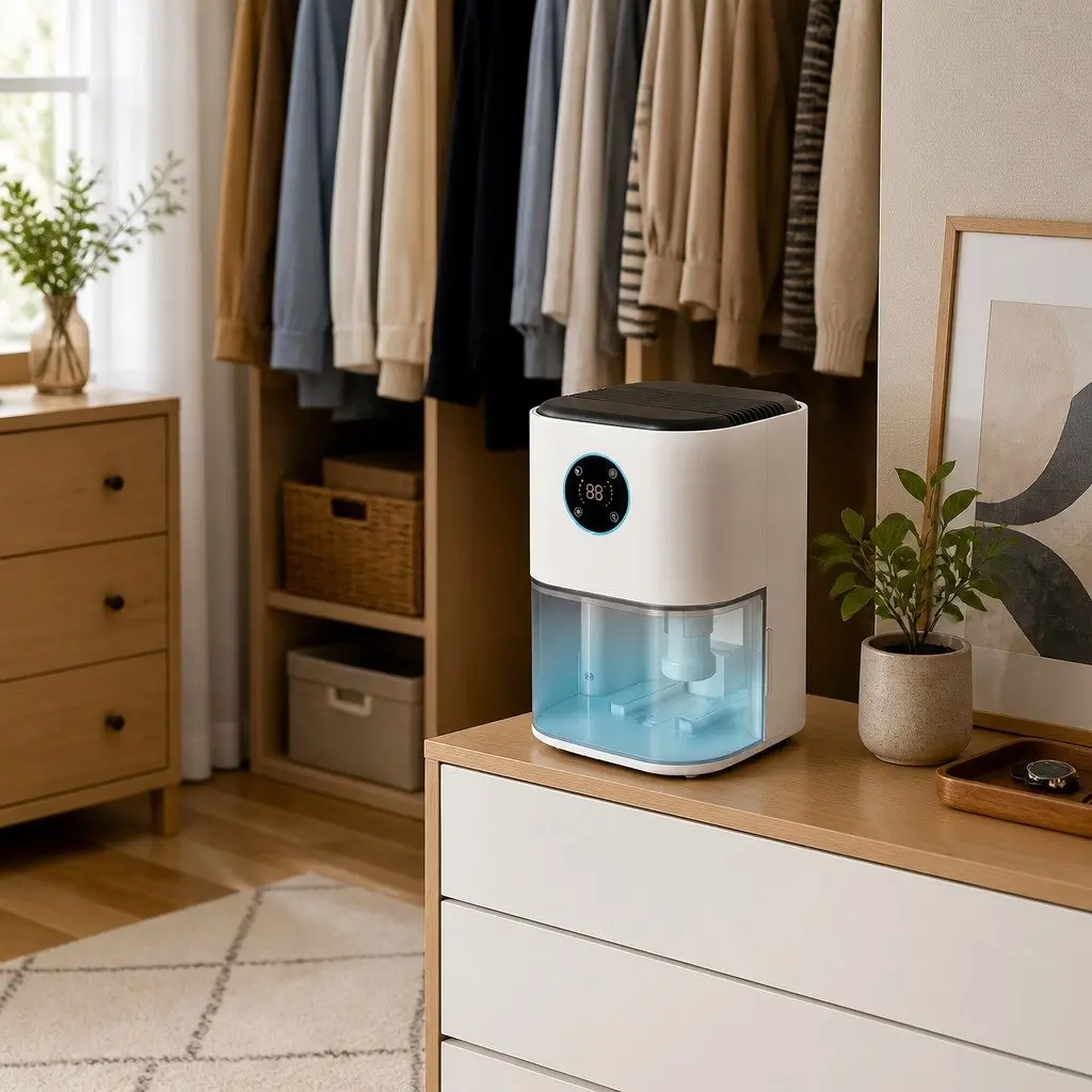 2L Portable Dehumidifier Moisture Absorber Compact Home Bedroom Office Air