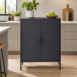 Modern Charcoal Black Sideboard for Dining and Living Spaces