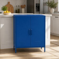 Elevate Your Space with a Blue Metal Buffet Sideboard
