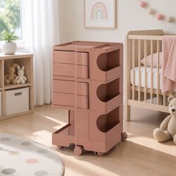 Enhance Your Space with a Pink 5-Tier Storage Trolley