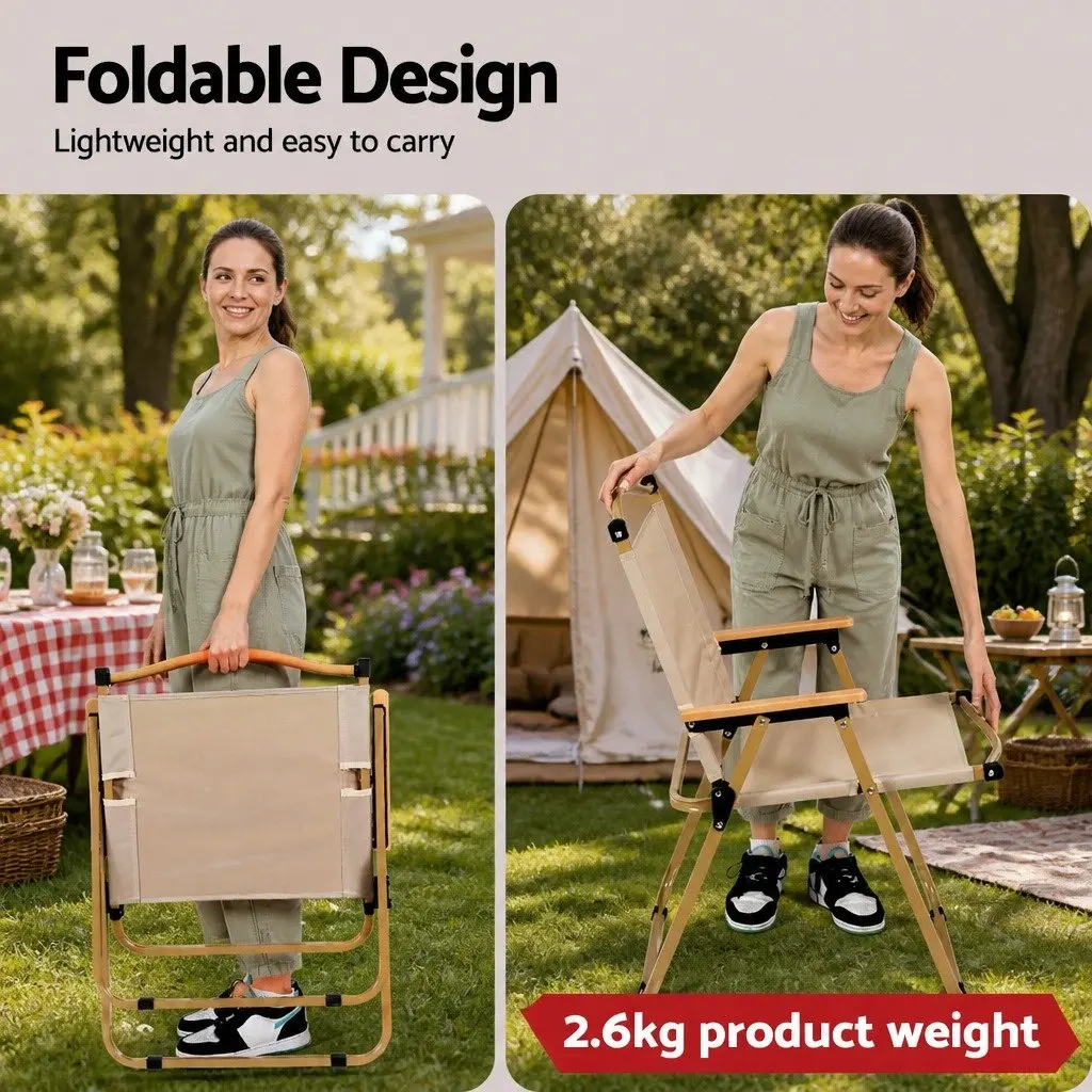 3 Piece Camping Table Chair Set Lightweight Portable Folding Outdoor Furniture