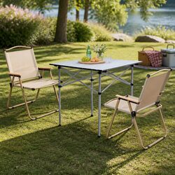 Outdoor 3-Piece Folding Table and Chair Set