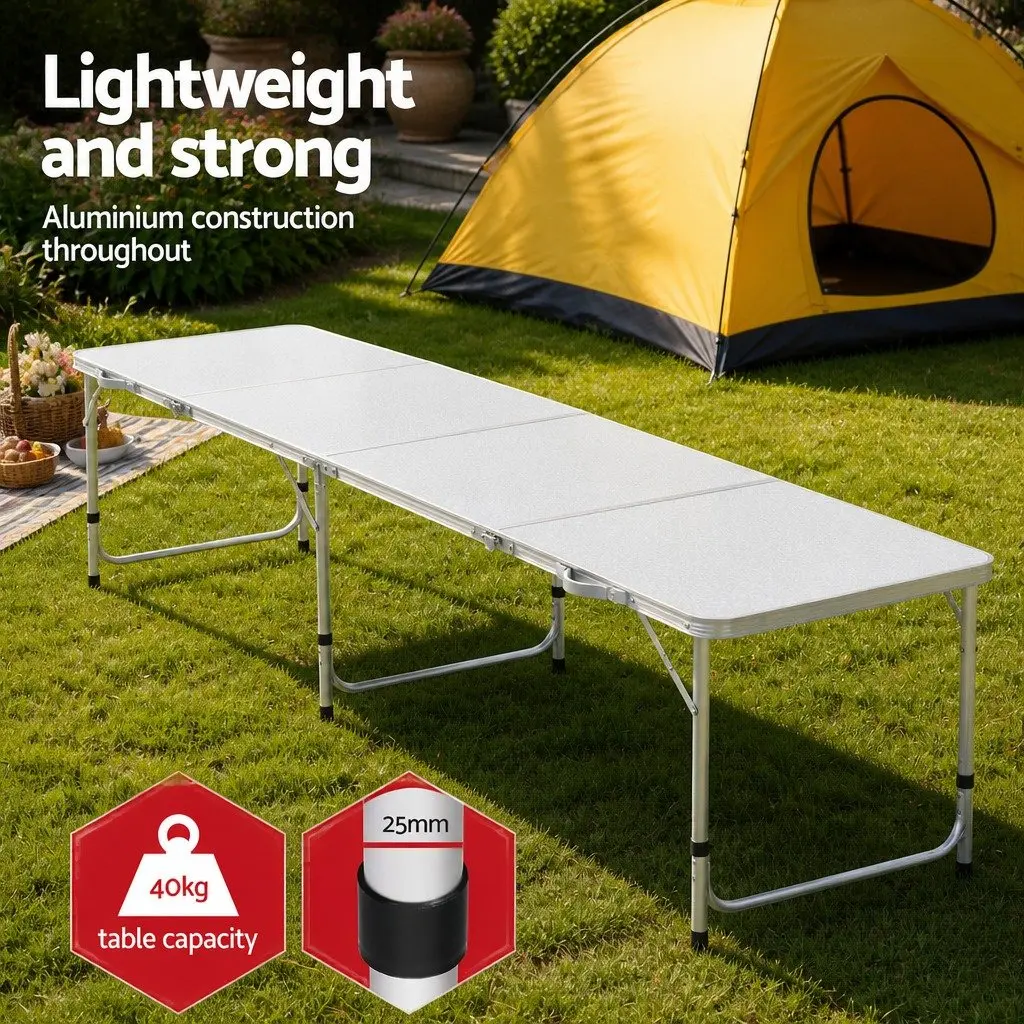 7 Piece Folding Camping Table Chair Set Lightweight Portable Outdoor Picnic