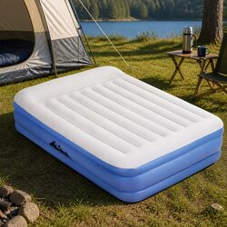 Queen Air Mattress Inflatable Bed 46cm High Camping Indoor Outdoor Sleep