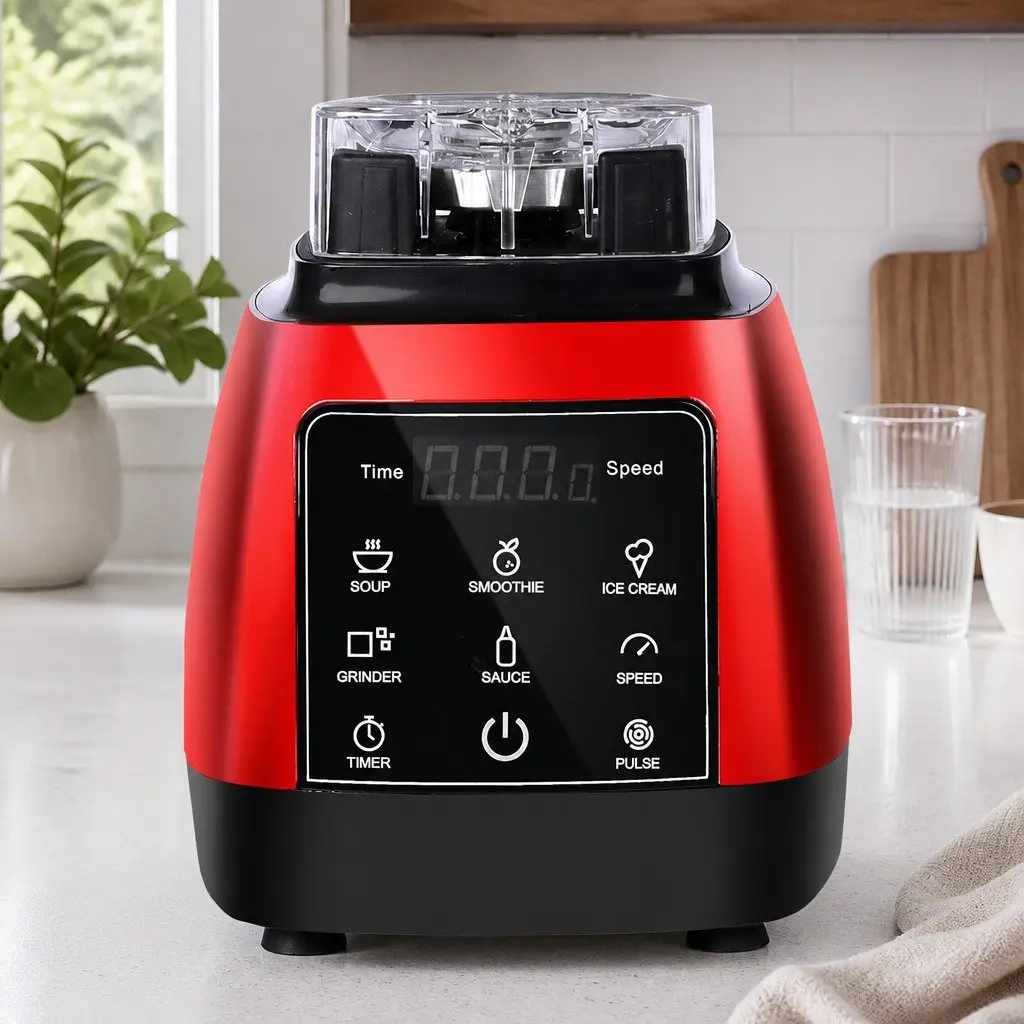 2L Commercial Blender Mixer Power 1600W Touch Panel 10 Speed Settings Black