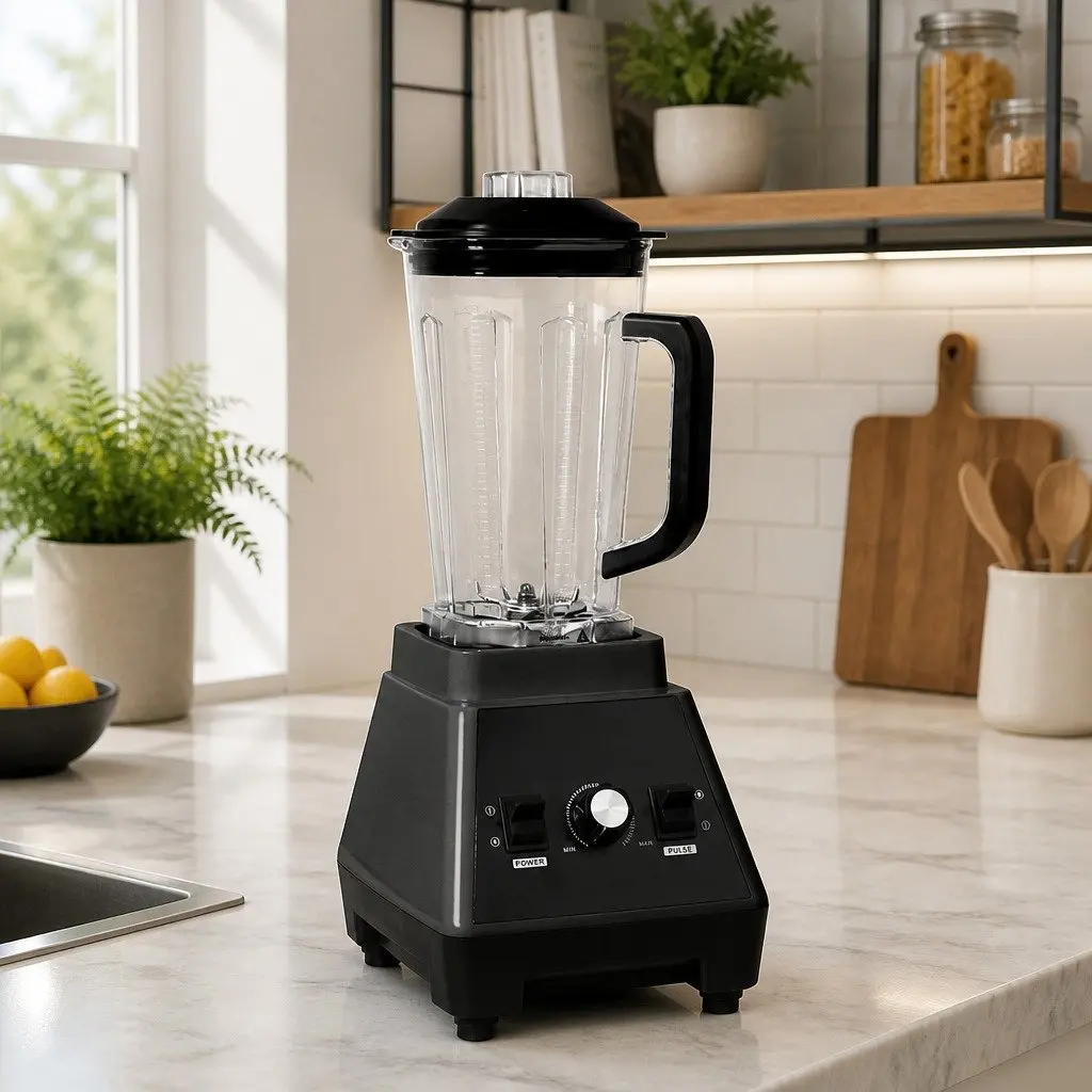 Commercial Blender 2L High-Power 1600W Kitchen Smoothie Juice Maker Black