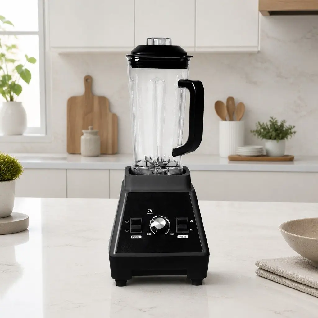 Commercial Blender 2L High-Power 1600W Kitchen Smoothie Juice Maker Black
