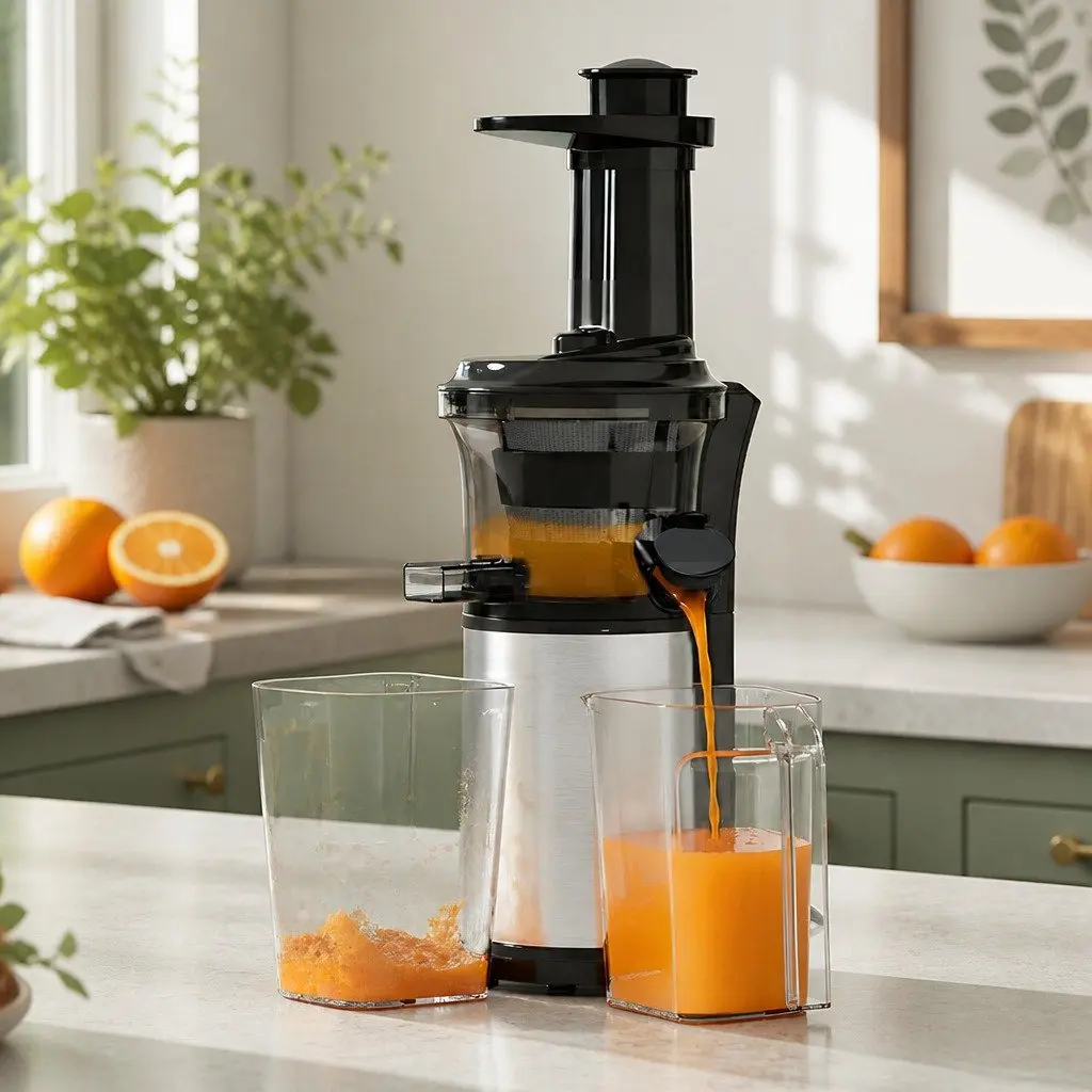 Slow Juicer 150W Cold Press System Quiet Motor Reverse Anti-Clog Function