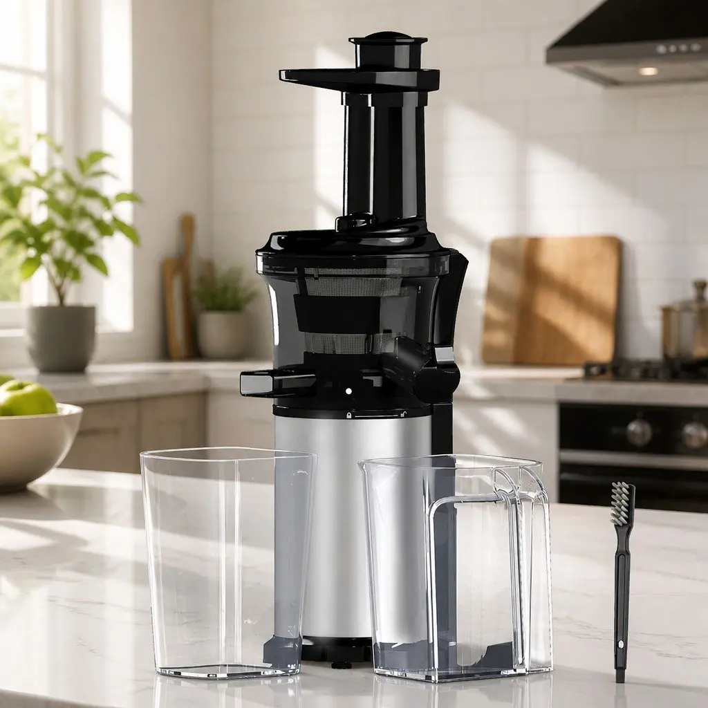 Slow Juicer 150W Cold Press System Quiet Motor Reverse Anti-Clog Function