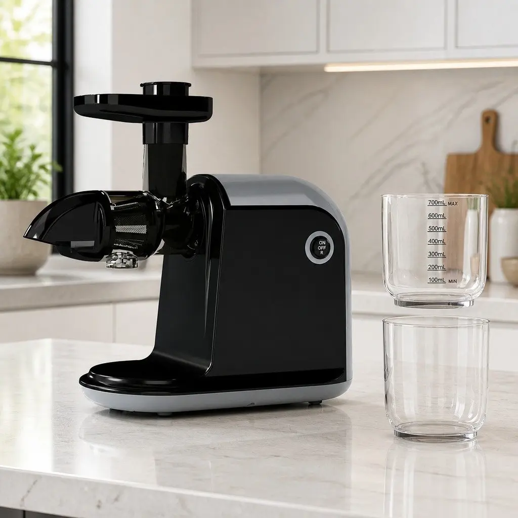 Cold Press Masticating Juicer 150W Silent Motor Nutrient-Rich Juice Extractor