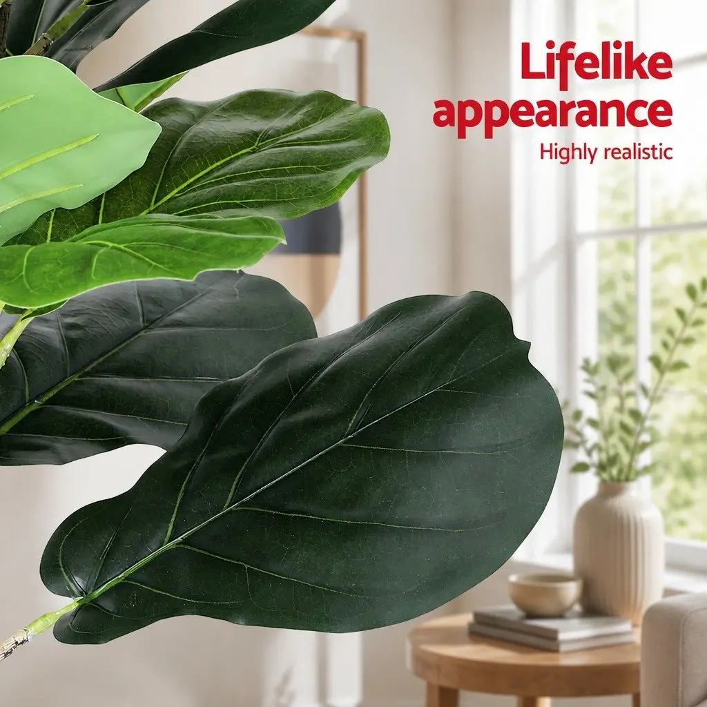 Artificial Fiddle Tree 150cm Lifelike Faux Plant UV Resistant Indoor Outdoor Decor