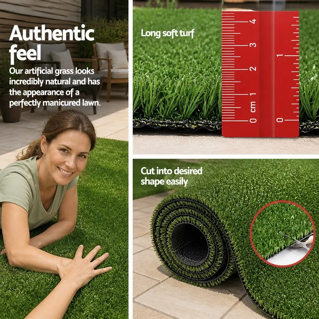 Synthetic Grass Turf Roll 1m x 20m Olive Green 17mm Durable Low Maintenance for Lawns Patios Balconies and Pool Areas