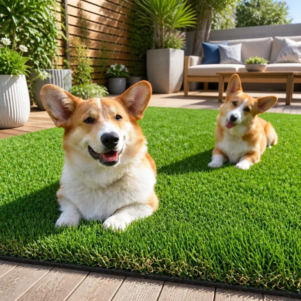 Artificial Grass Synthetic Turf 40mm Pile 1m x 10m Roll UV Stabilised Durable Lawn for Landscaping Garden Patio