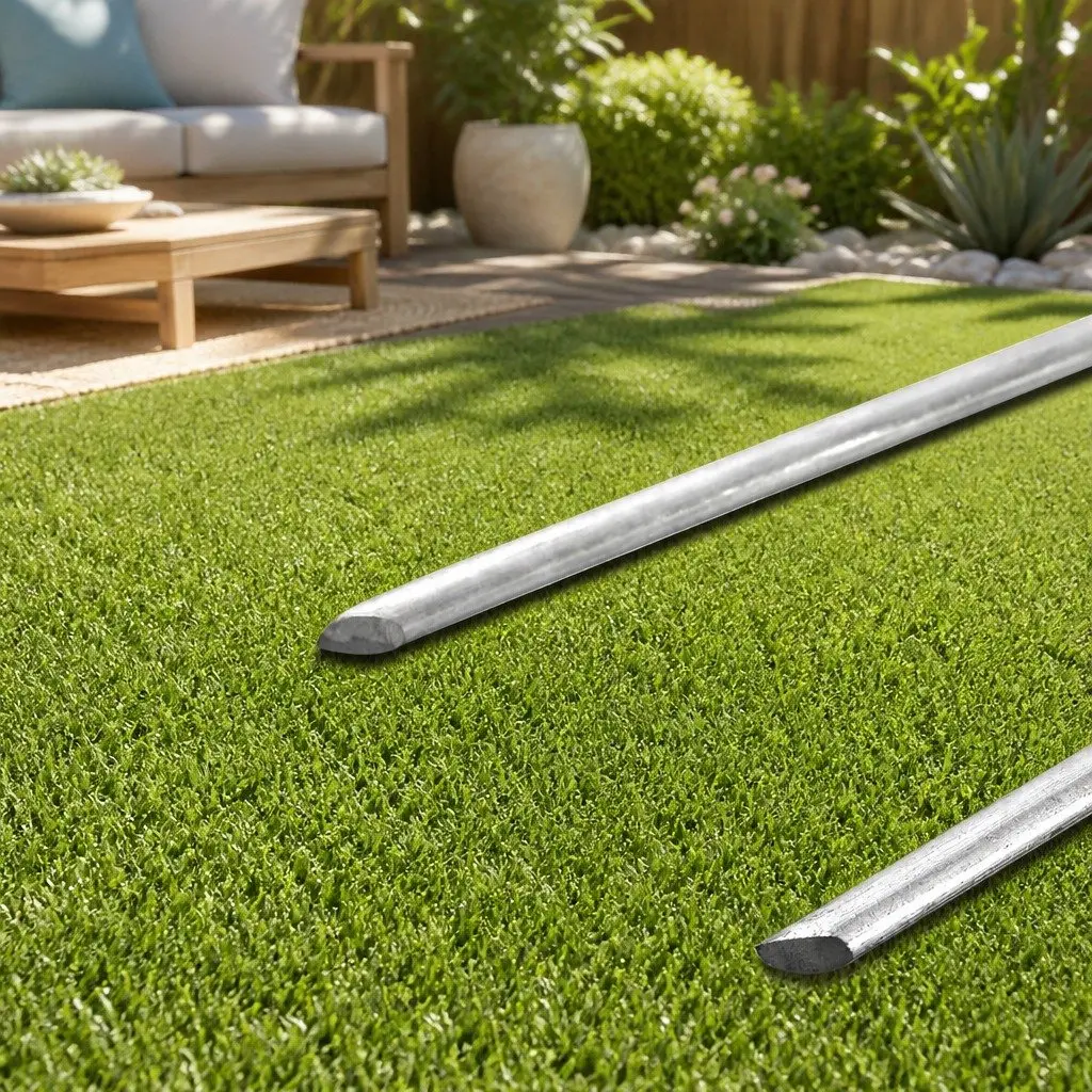 Synthetic Grass Pins 200pcs U-Shape Pegs Galvanized Steel Corrosion Resistant for Artificial Turf Lawn Garden Weed Mat
