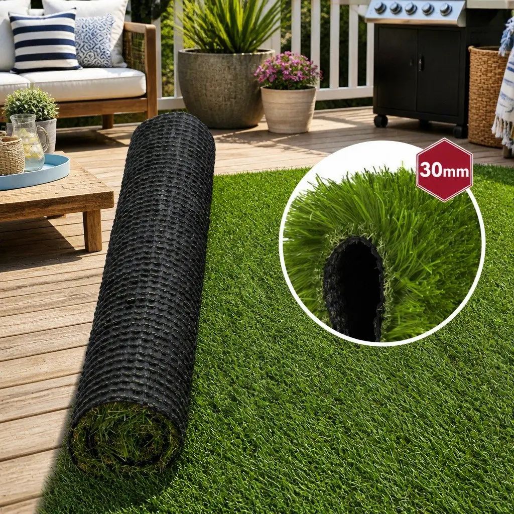 Artificial Grass 30mm 2m x 5m Synthetic Lawn Turf for Low Maintenance Garden Landscape Outdoor Use