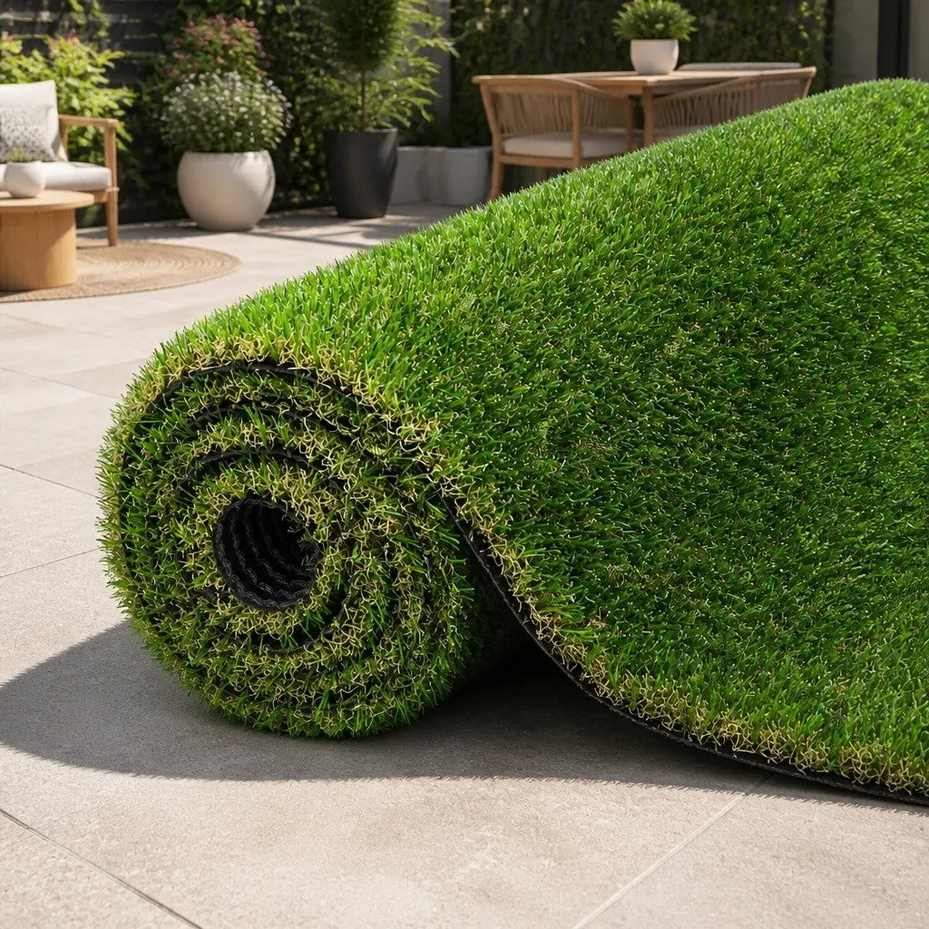 Artificial Grass Synthetic Lawn Turf 30mm Thick 2m x 5m Durable UV Stabilised for Garden Outdoor Use