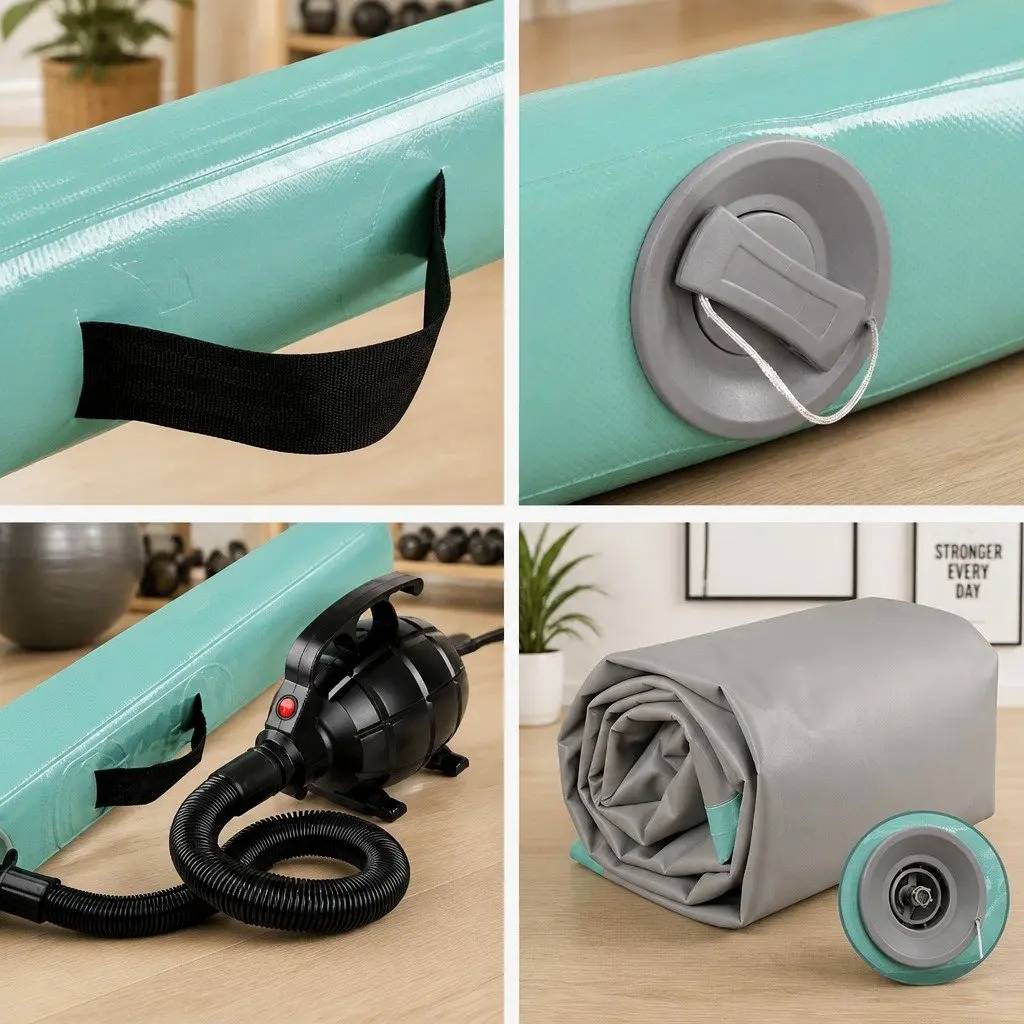 Air Track Mat 3M Inflatable Gymnastics Tumbling Exercise Mat with Electric Pump