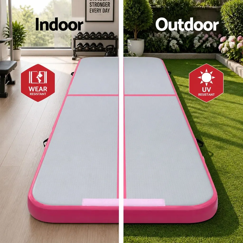 Air Track Mat 3m Inflatable Cushioned Surface for Gymnastics Tumbling Cheerleading Yoga Exercise