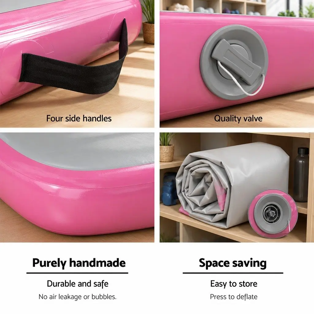 Air Track Mat 3m Inflatable Cushioned Surface for Gymnastics Tumbling Cheerleading Yoga Exercise