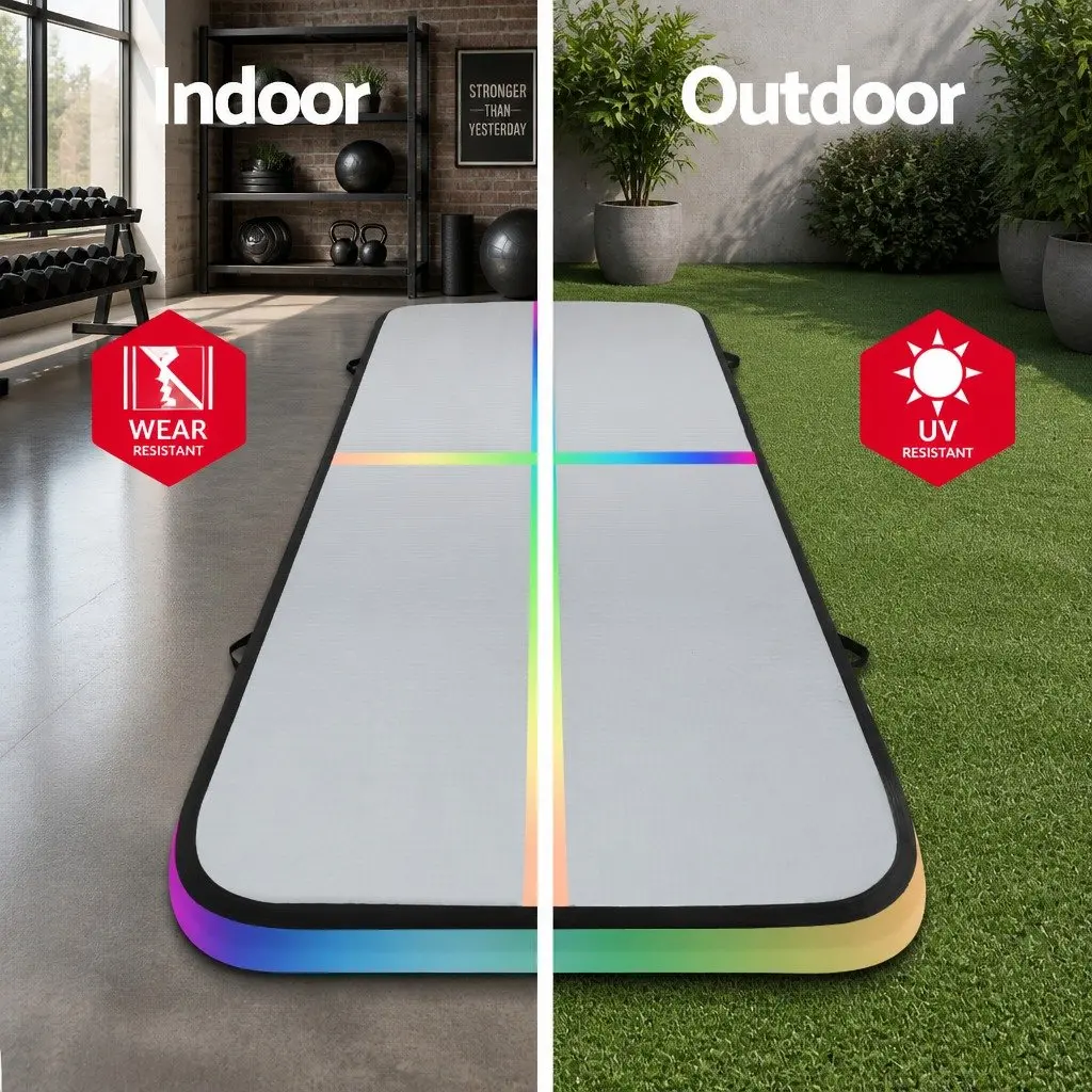Air Track Mat 4M Inflatable Gymnastics Tumbling Mat with Anti-Slip Surface and Electric Air Pump