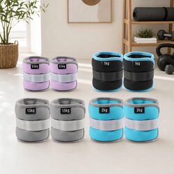 Ankle Wrist Weights Set 4 Pairs 1kg 2kg 3kg 4kg Home Fitness Walking Running