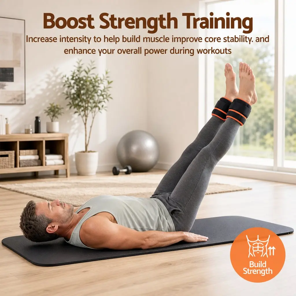 Adjustable Ankle Weights 1 Pair Removable Sandbags Customizable Resistance Home Gym