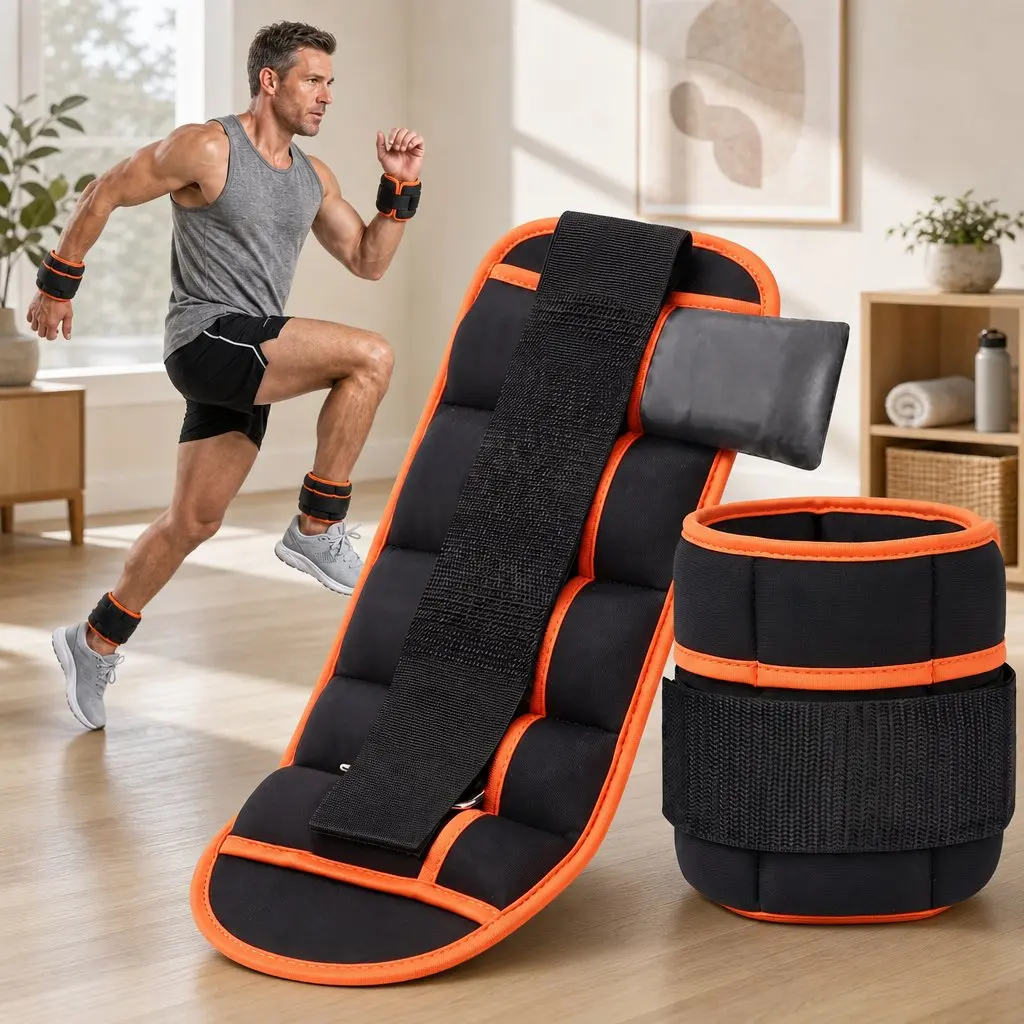 Adjustable Ankle Weights 1 Pair Removable Sandbags Customizable Resistance Home Gym