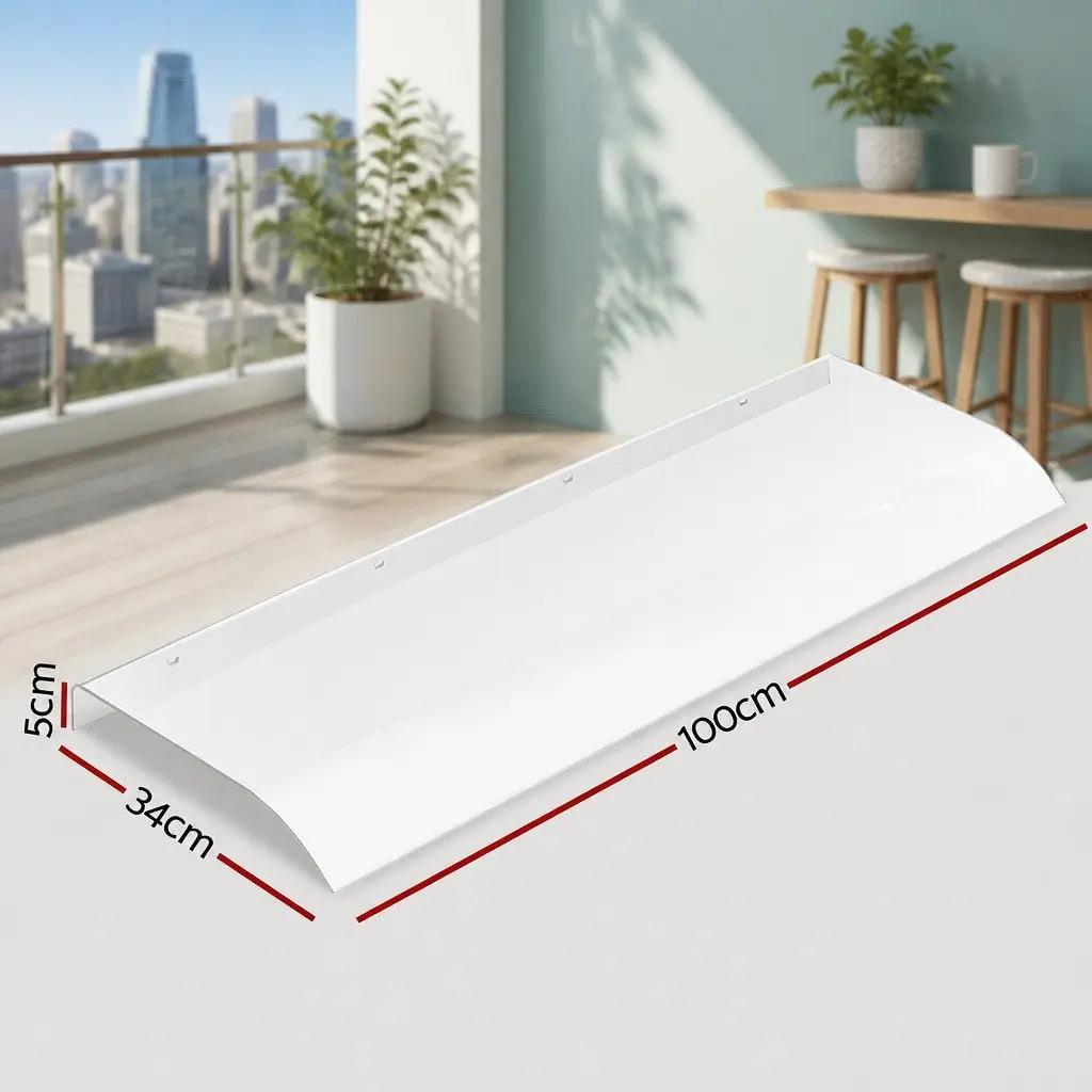 Window Door Awning 0.4m x 1m Transparent PET Polycarbonate Sheet UV Rain Resistant