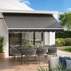 Enhance Your Outdoor Experience with This Folding Awning 4.5M x 2.5M Grey