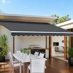 Motorised Retractable Folding Arm Awning 5m x 3m Sunshade Remote Control