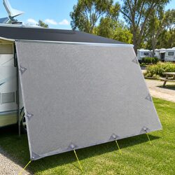 Grey Caravan Awning Side Privacy Screen 4.3 x 1.95M