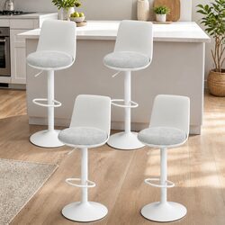 Transform Your Dining Experience with 4 White Bar Stools