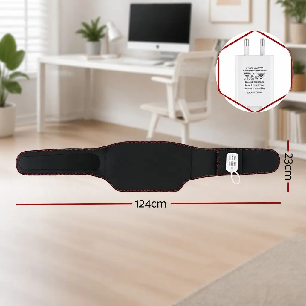 Lumbar Support Belt 124cm Adjustable Airbag Traction Heat Vibration Massage Relief