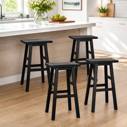 Elevate Your Space with These Wooden Bar Stools Set of 4