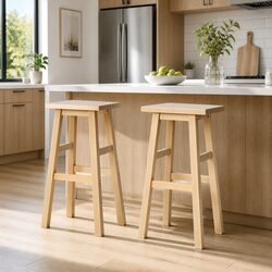 Enhance Your Space with Natural Light Wood Bar Stools