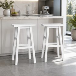 Stylish White Wooden Counter Chairs for Modern Homes