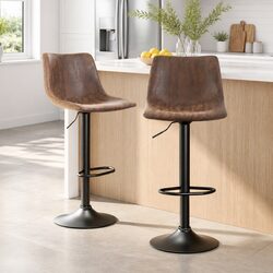 Pair of Vintage Bar Stools with Comfort and Style