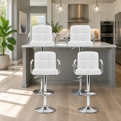 Stylish White Bar Stools Set of 4 for Chic Spaces