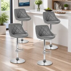 Enhance Your Kitchen with 4 Stylish Grey Bar Stools