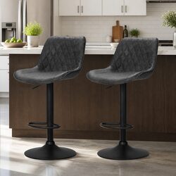 Enhance Your Space with Stylish Swivel Bar Stools - Set of 2