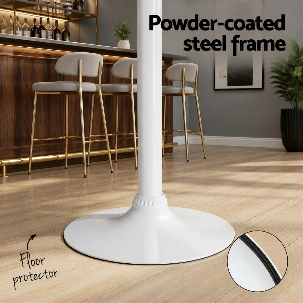 Bar Table 60CM Square Height Adjustable Swivel Base Gas Lift Pine