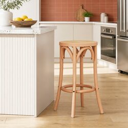 Stylish Bar Stool with Rattan Seat for Your Home